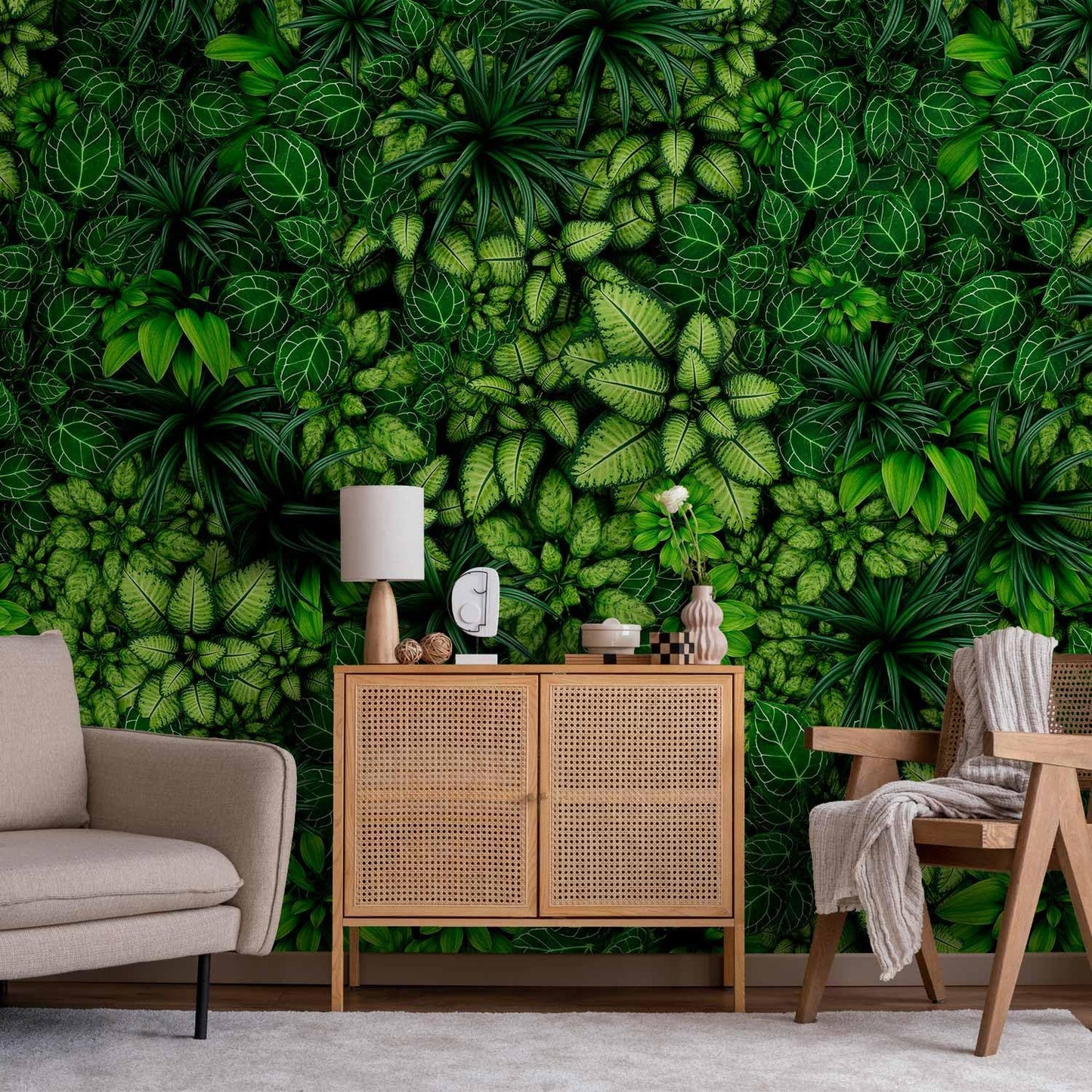 artgeist Premium Wall Mural Plants 79x55 in - XXL Non-Woven Wallpaper Fleece Wall Decor Photo Print Picture Image Design Nature Botanics Tropical Leaves b-B-0601-a-a