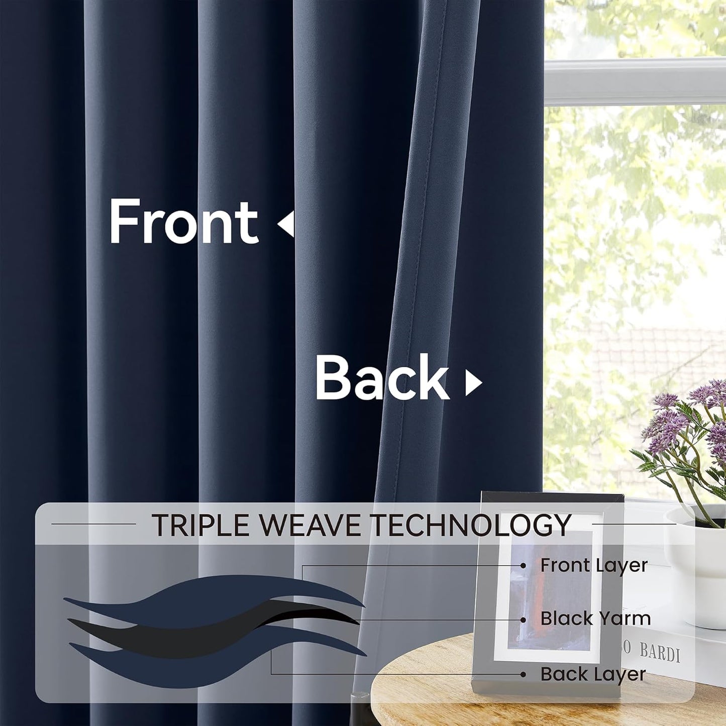 KangBang Navy Blue Blackout Curtains 84 Inch Length 2 Panels Set-Pinch Pleated Energy Saving Drapes for Bedroom Patriotic Nautical Decor Thermal Insulated Polyester Modern Decor, 40Wx84L