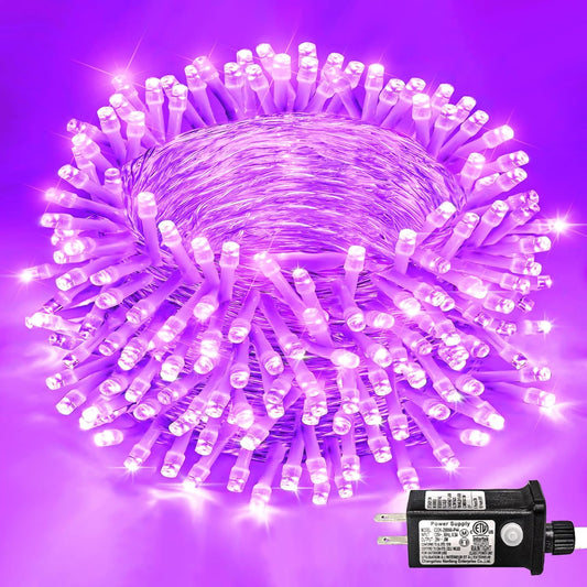 250 LED Purple Halloween Lights, 82 FT Christmas Lights Indoor Outdoor 8 Modes Plug in Waterproof Purple String Lights for Tree Christmas Halloween Thanksgiving Decorations