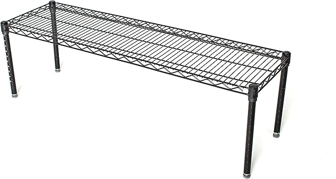 Omega Products Corporation 21" Deep x 72" Wide x 14" High Black Stationary Dunnage Rack