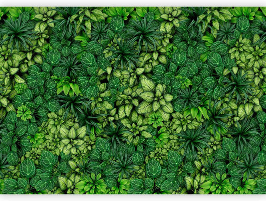 artgeist Wall Mural Plants 116x83 in - XXL Peel and Stick Self-Adhesive Wallpaper Removable Large Sticker Foil Wall Decor Print Picture Image Design Nature Botanics Tropical Leaves b-B-0601-a-a