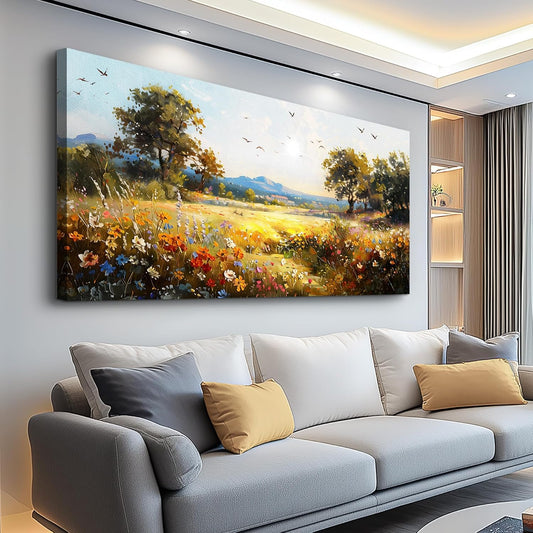 Canvas Wall Art for Living Room Large Wall Decor for Office Bedroom Decorations Rural Pastoral Painting Artwork Room Wall Mural Aesthetic Home Decor 30x60 in