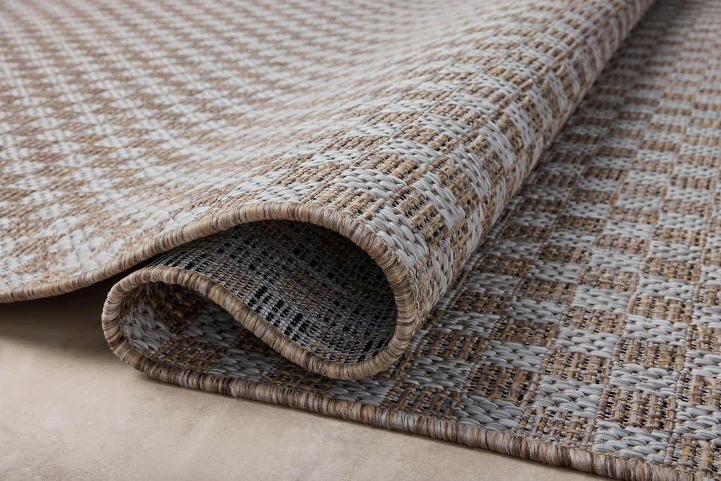 Loloi Amber Lewis Topanga Collection TOP-02 Natural/Silver 2'-3" x 3'-9" Indoor/Outdoor Area Rug