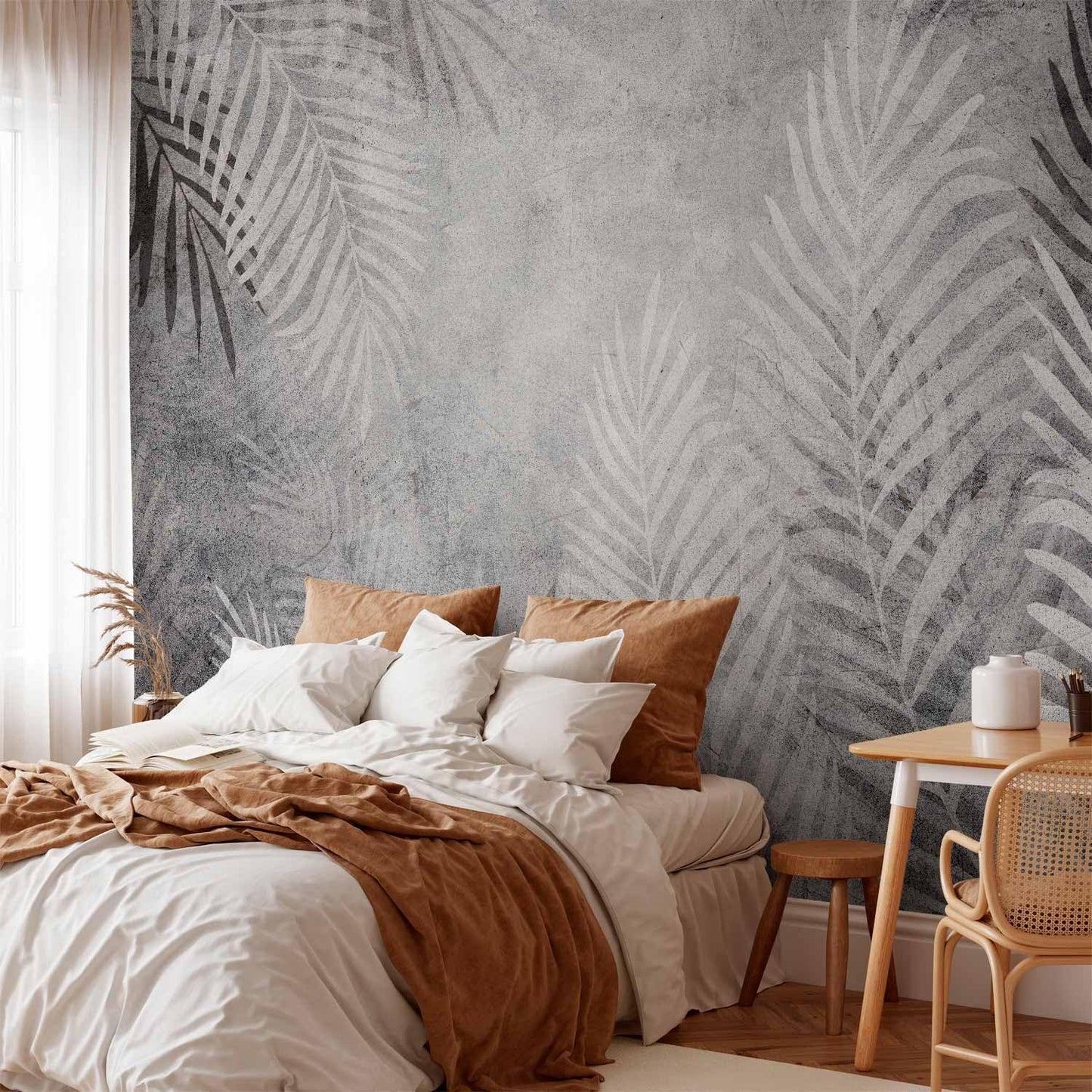 artgeist Wall Mural Leaves 98x69 in - XXL Non-Woven Wallpaper Fleece Wall Decor Photo Print Picture Image Design Palm Abstract Nature Botanical b-C-0855-a-a