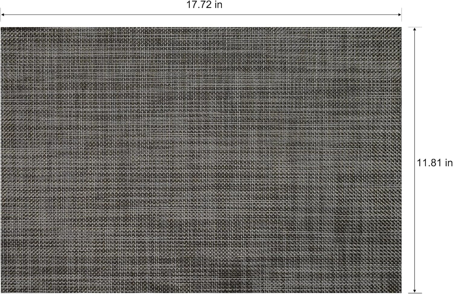 Placemats Set of 6 Washable Indoor/Outdoor Vinyl Place Mats for Dining Table Durable Non-Slip Heat Resistant PVC Weave Table Mats（Cappuccino）