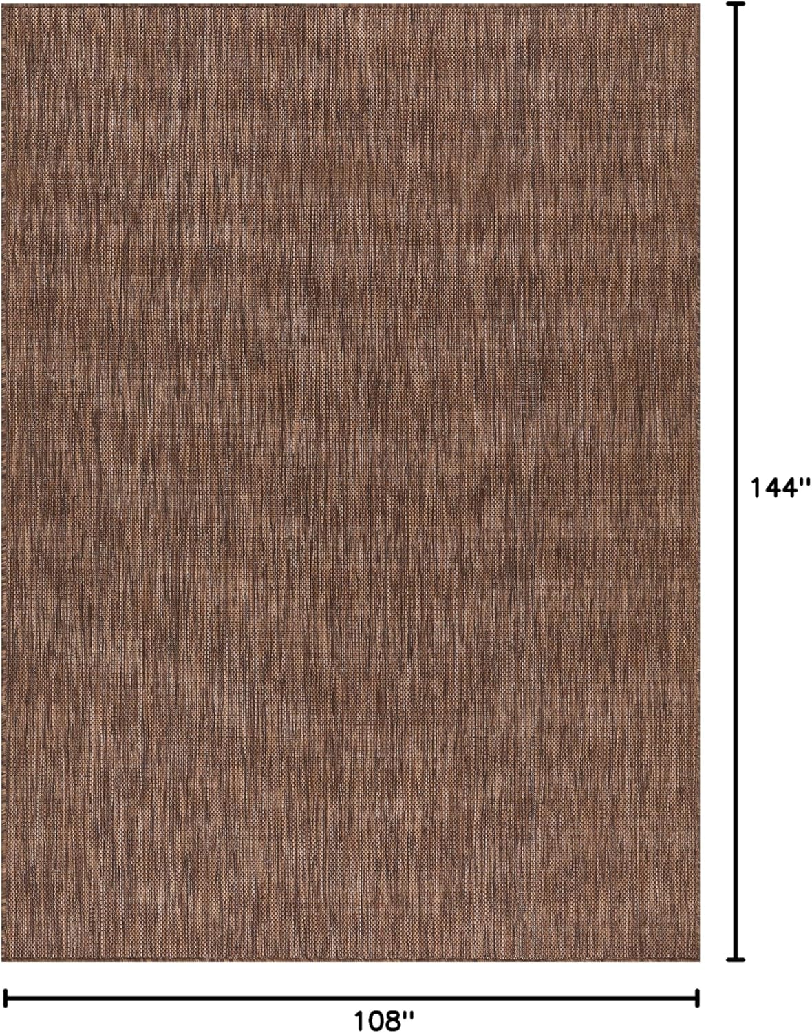 Washable Indoor Outdoor Rug 9x12 Weather Resistant Area Rugs Modern Solid for Porch Deck Balcony Backyard Patio Outside Carpet (9 X 12 Gold Brown)