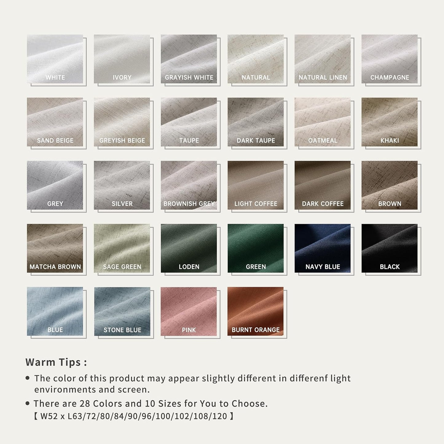 Blue Linen Blackout Curtains Thermal Insulated 120 Inch 100% Complete Black Out Window Curtains Back Tab Linen Textured Neutral Farmhouse Living Room Darkening Drapes High Ceiling Length 52x120