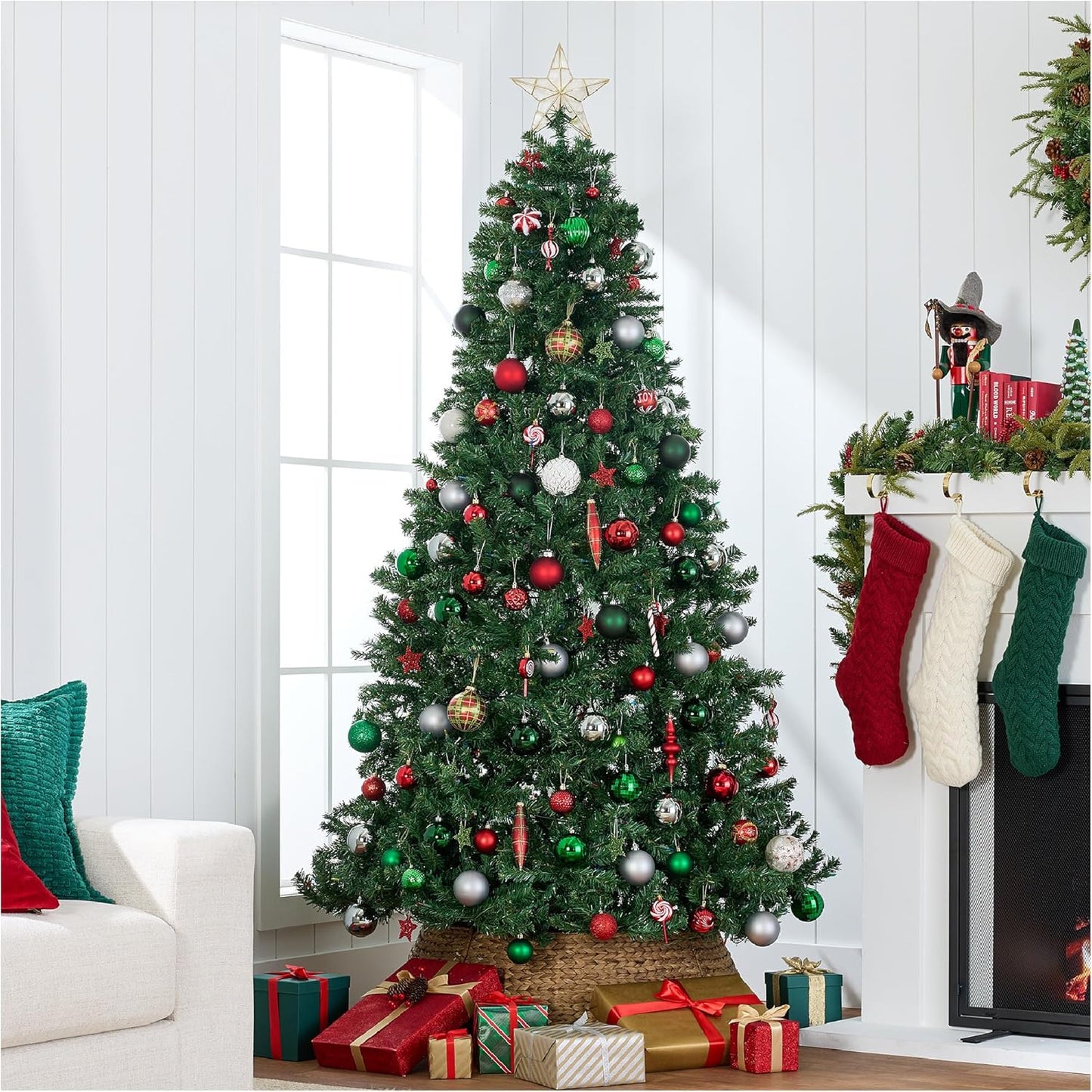 Best Choice Products Artificial Christmas Tree, 12ft Premium Unlit Realistic Spruce Holiday Décor w/Dense Branches, Easy Assembly, Metal Base