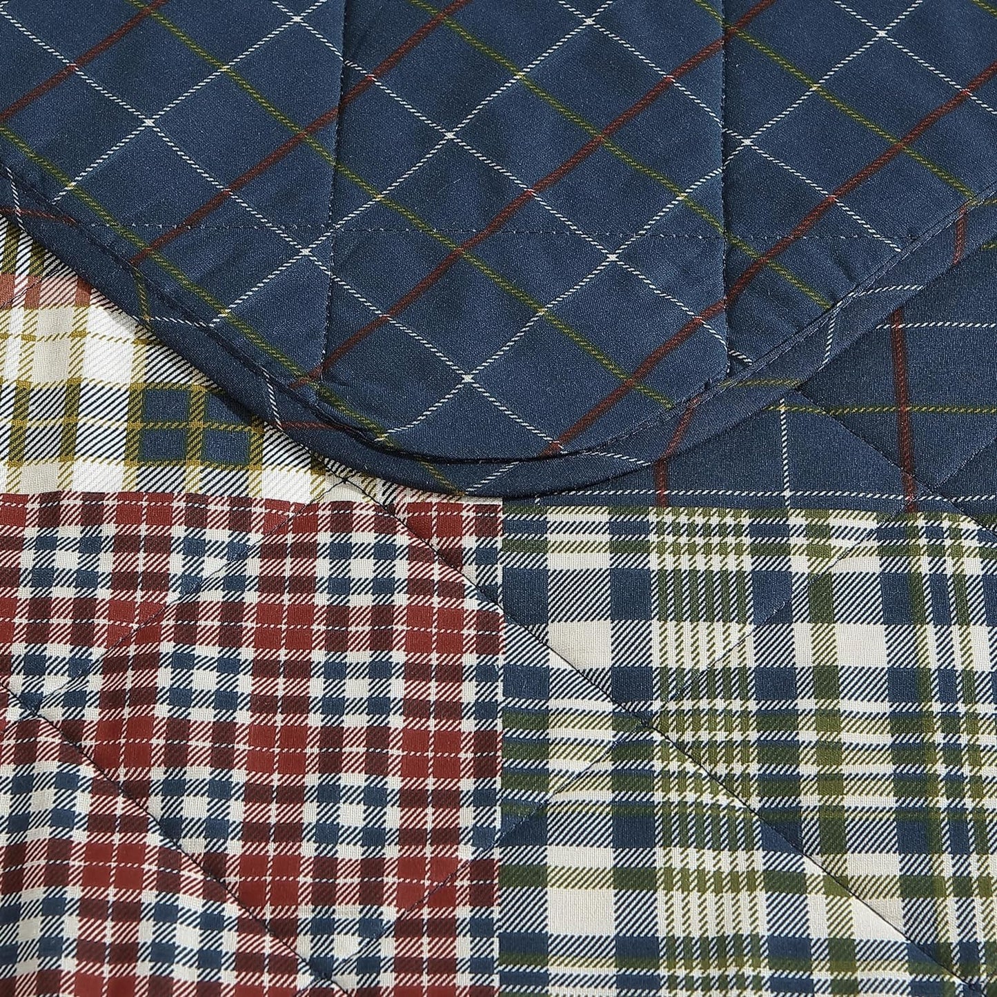 Eddie Bauer Poppy & Fritz Compass Cotton Blue 4 Piece Sheet Set-Full