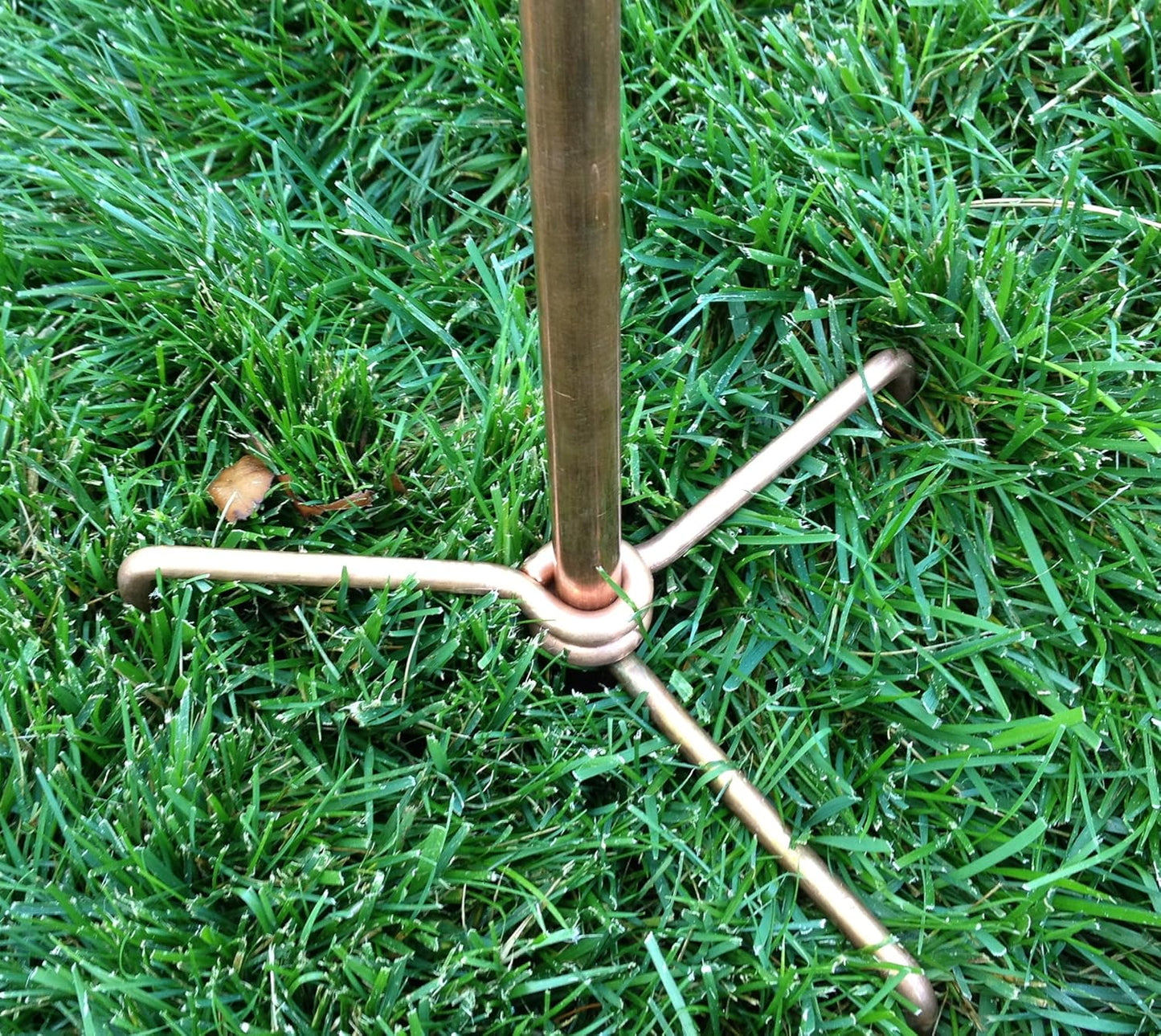 Stanwood Wind Sculpture Kinetic Copper Wind Sculpture, Dual Spinner Spinning Ficus Leaves